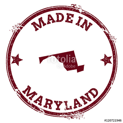 500x500 Maryland Vector Seal Vintage Usa State Map St Grunge Rubber