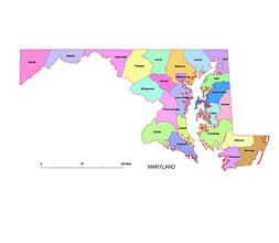 253x220 Editable Royalty Free Map Of Maryland, Md In Vector Graphic Online