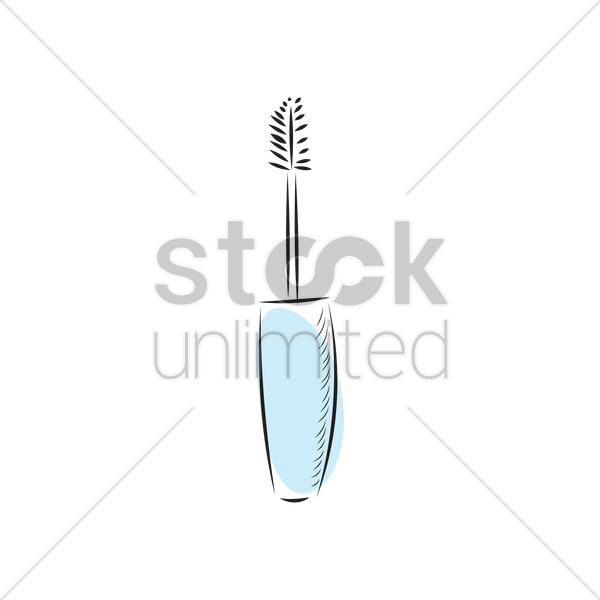 600x600 Mascara Brush Vector Image