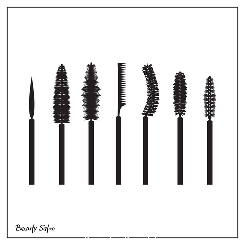500x500 Various Function Mascara Brushes Vector Free Download