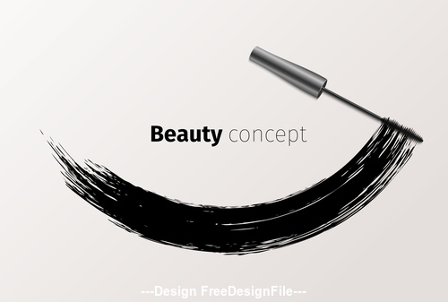 Mascara Beauty Concept Vector Free Download 500x337 Mascara Beauty Concept Vector Free Download