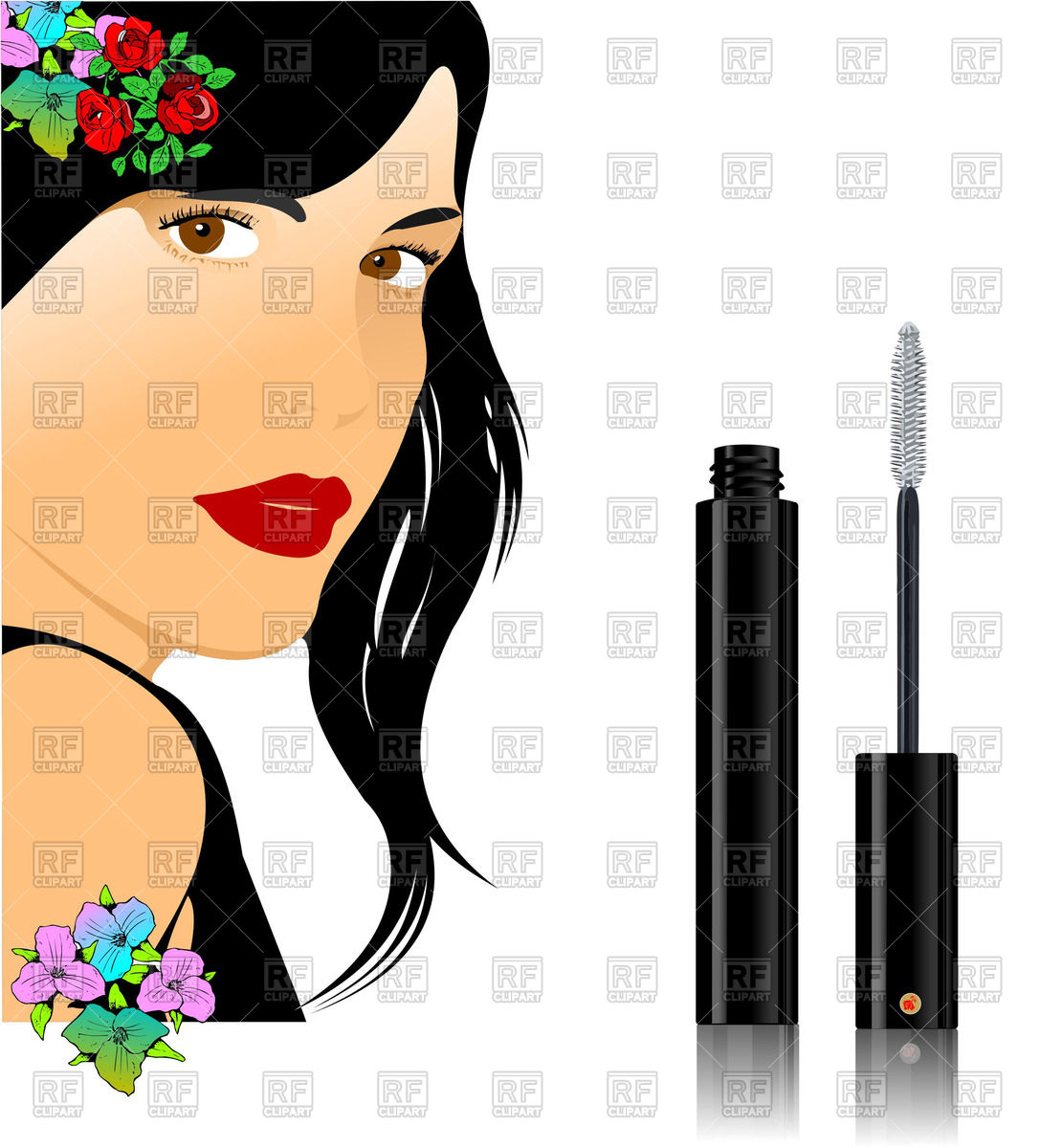 Portrait Of Woman With Mascara Vector Image Of People Leonido 1110x1200 Portrait Of Woman With Mascara Vector Image Of People Leonido