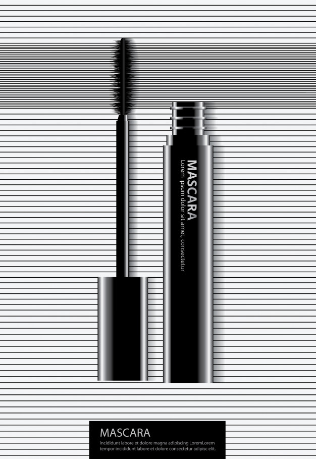 Poster Cosmetic Mascara With Packaging Vector Illustration Vector 626x909 Poster Cosmetic Mascara With Packaging Vector Illustration Vector