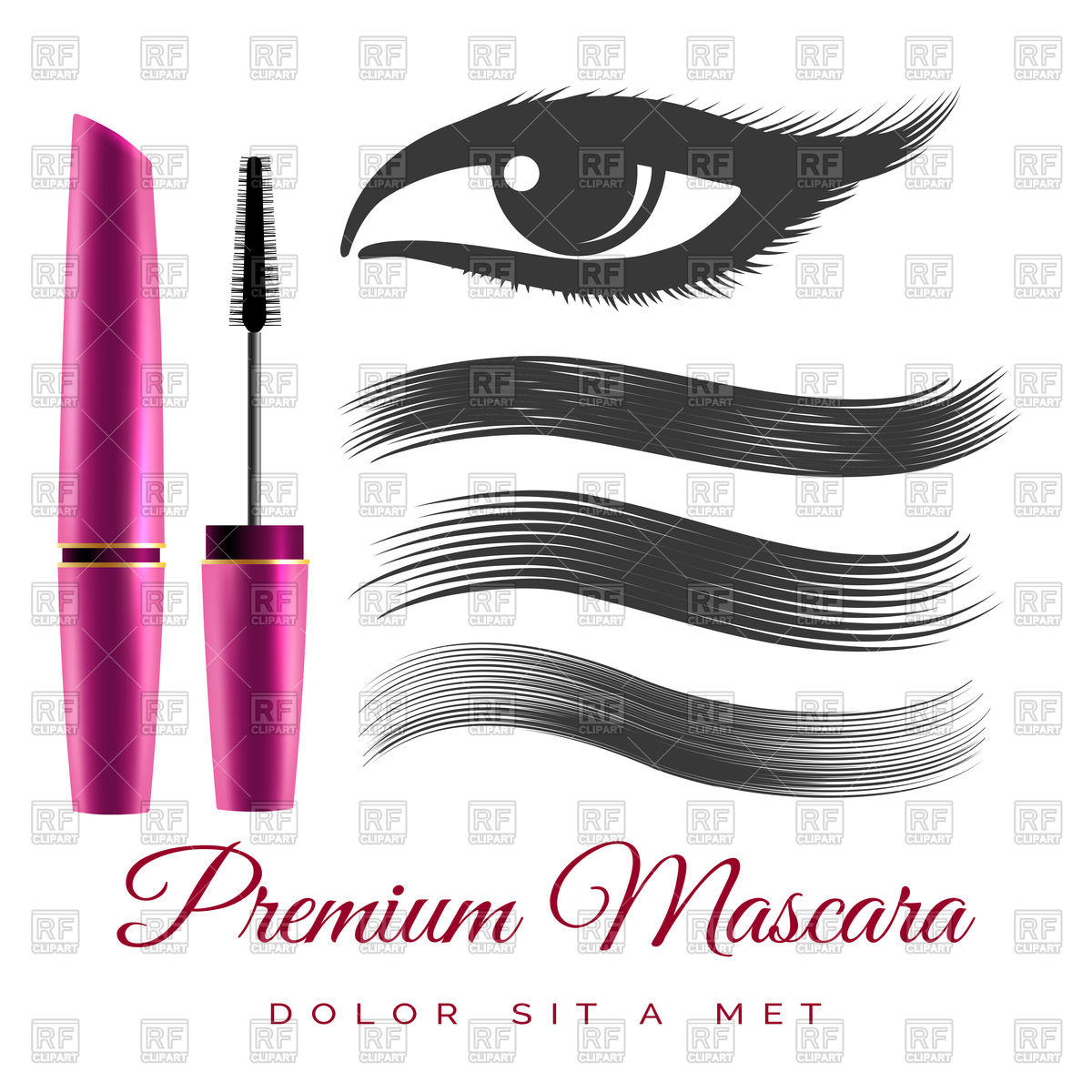Woman Eye And Black Mascara Brush Vector Image Of Signs, Symbols 1200x1200 Woman Eye And Black Mascara Brush Vector Image Of Signs, Symbols