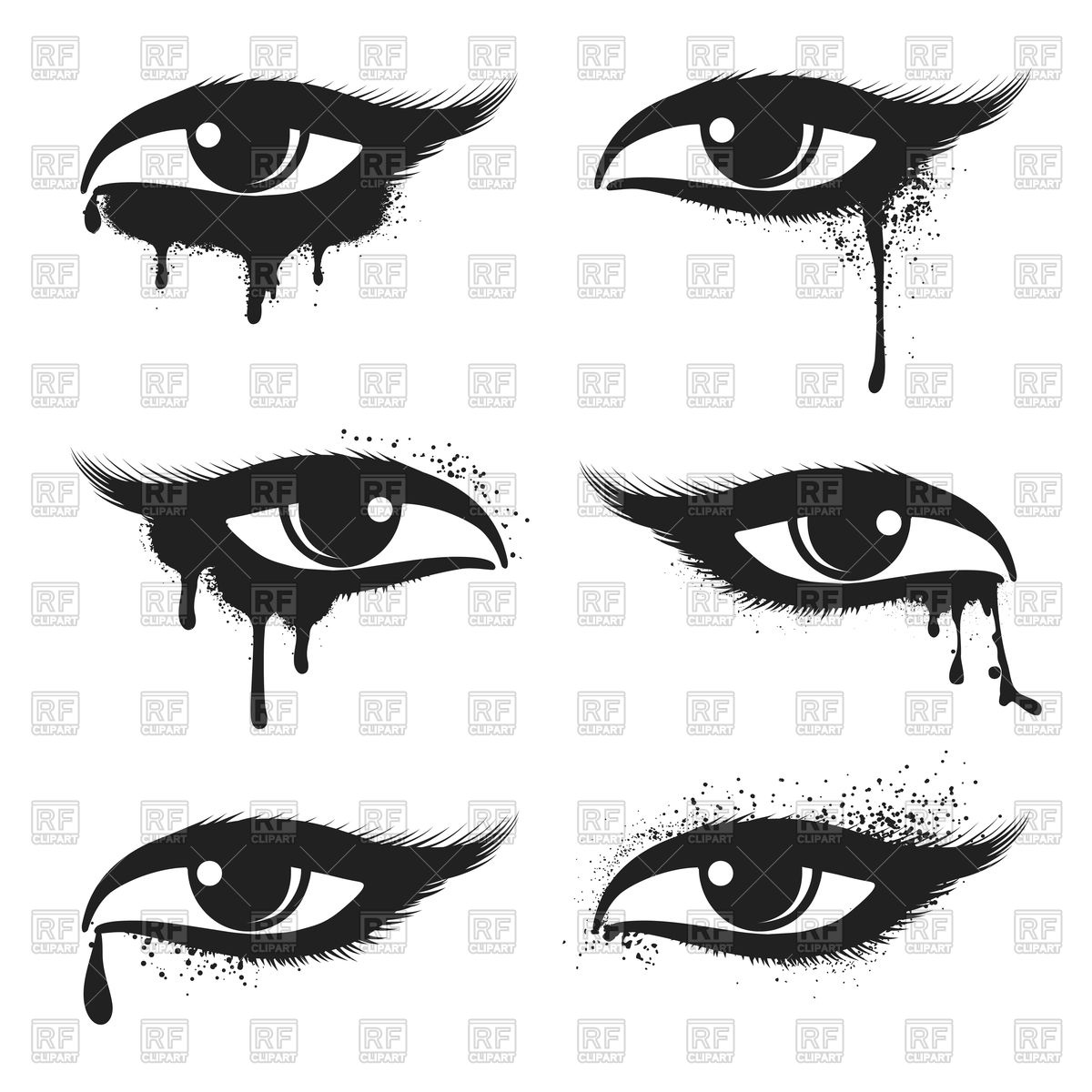 Eyes With Black Smudge, Smeared Mascara Vector Image Of Objects 1200x1200 Eyes With Black Smudge, Smeared Mascara Vector Image Of Objects