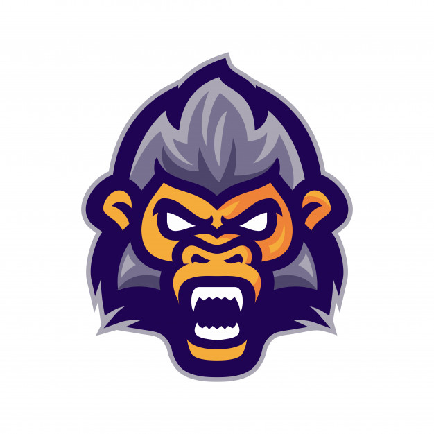 626x626 Angry Monkey Head Mascot Logo Vector Vector Premium Download