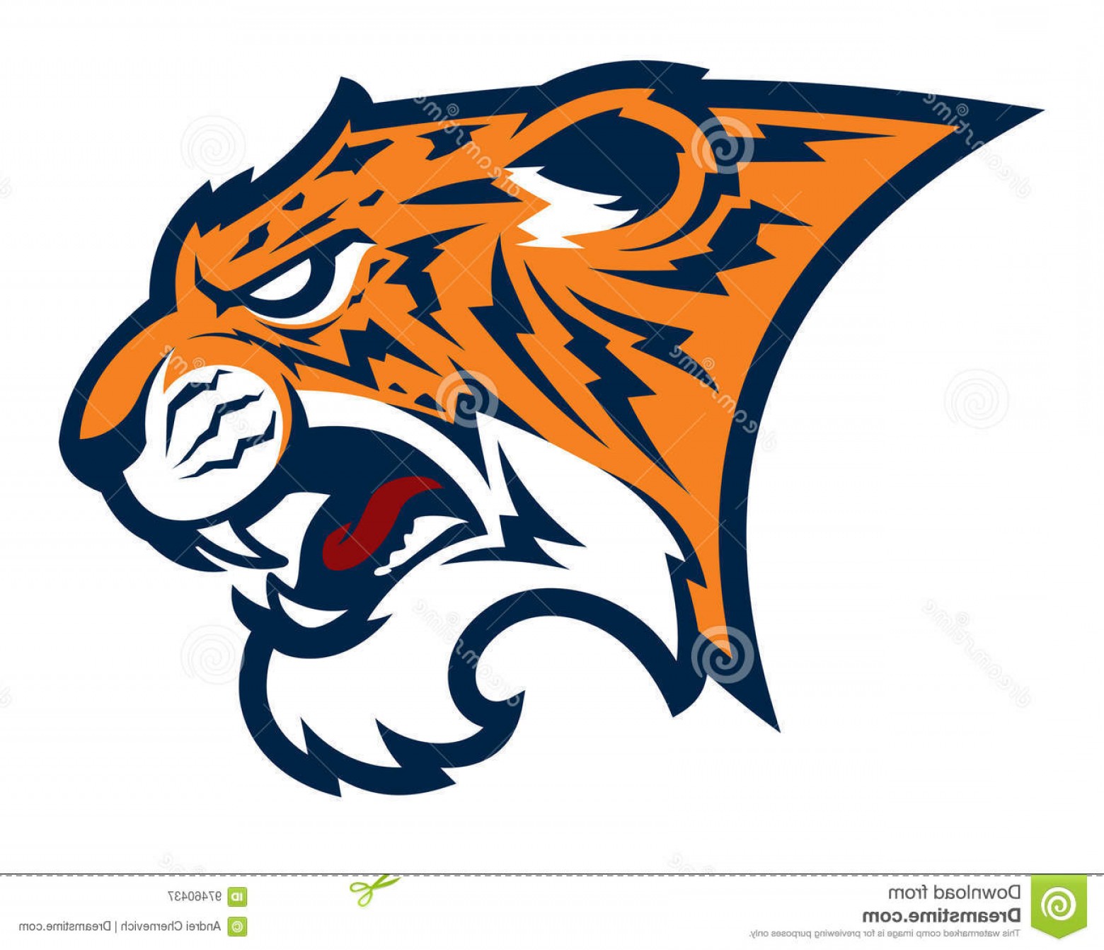 1560x1342 Stock Illustration Tiger Animal Mascot Head Vector Illustration