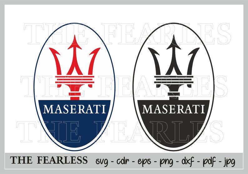 794x558 Maserati Logo Color And Black White Clip Art Vector Etsy