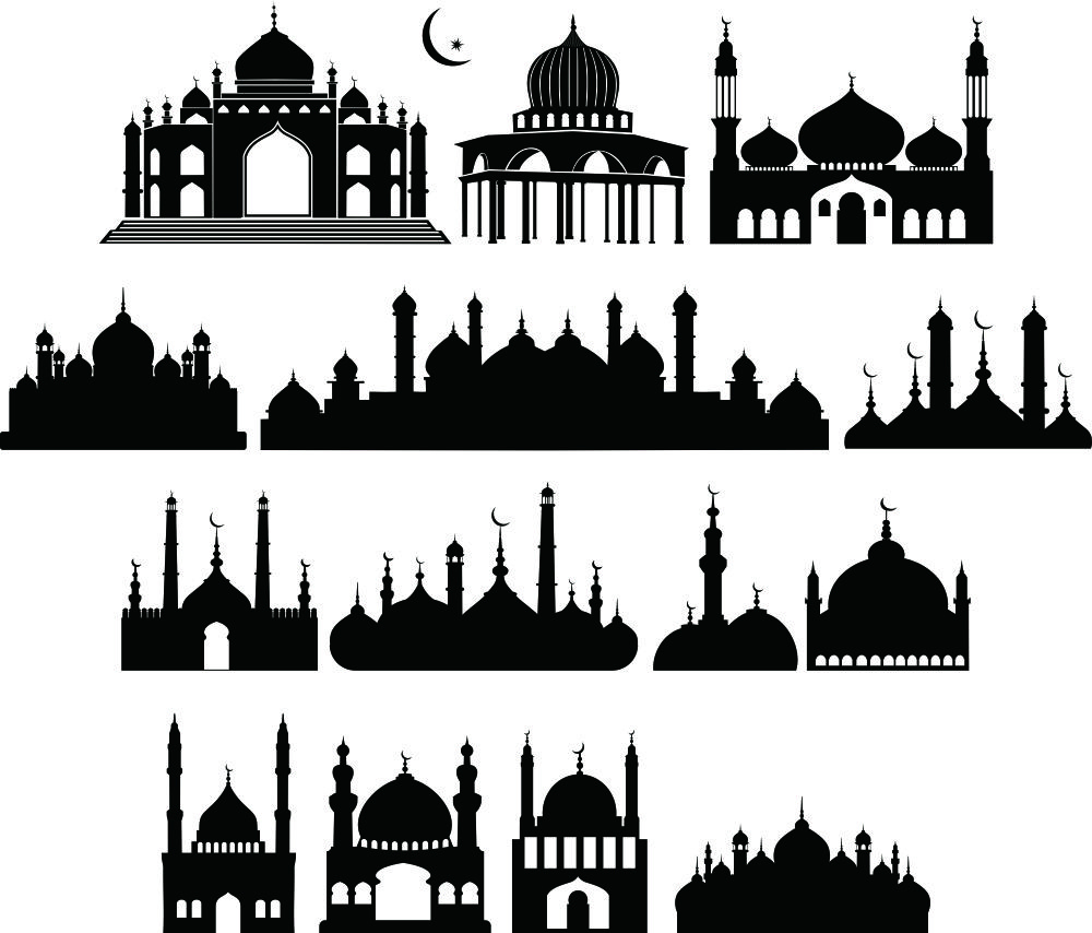 Siluet Masjid Vector 1000x854 Siluet Masjid Vector