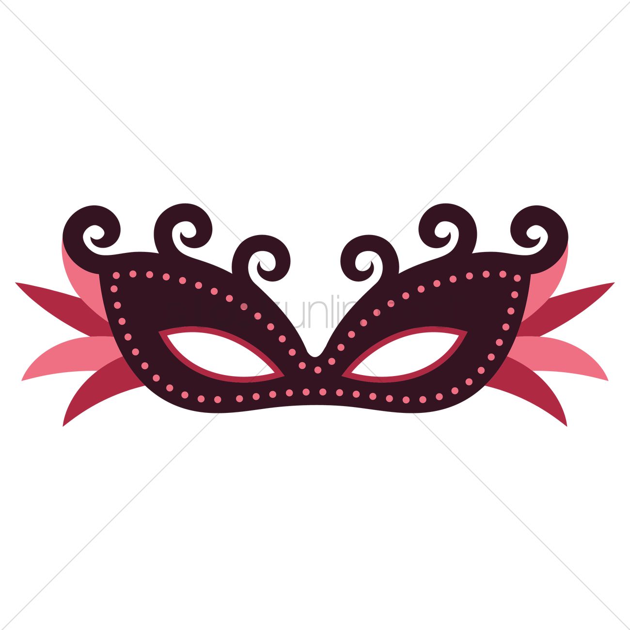 1300x1300 Masquerade Mask Vector Image