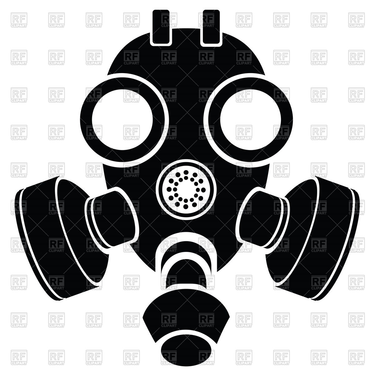 1200x1200 Silhouette Of Gas Mask Vector Image Of Objects