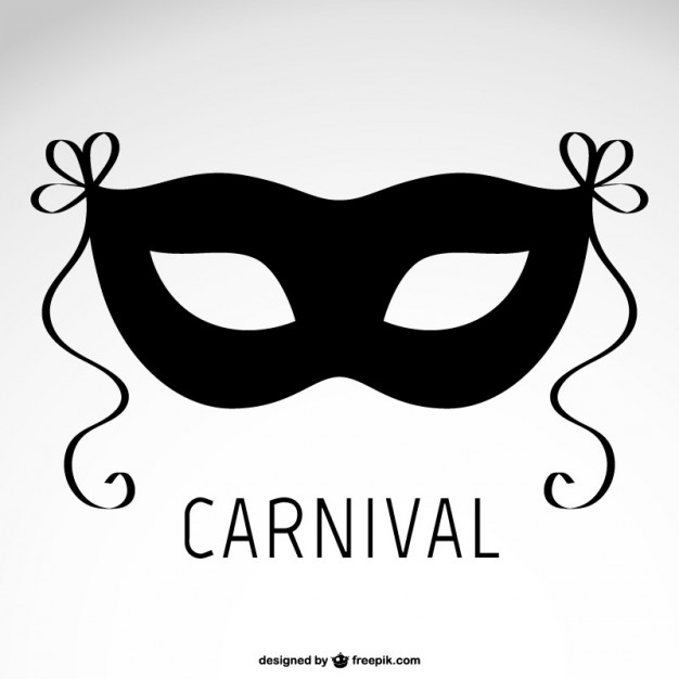 626x626 Black Carnival Mask Vector Free Download