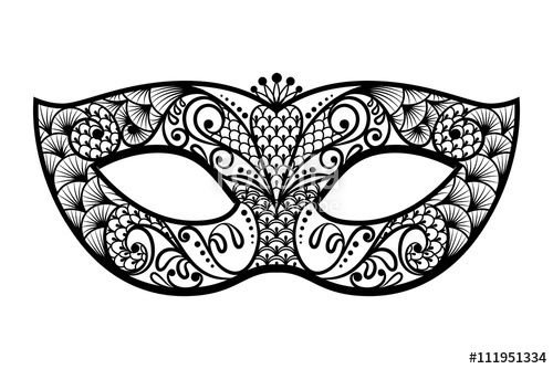 500x334 Vector Back Venetian Carnival Mardi Gras Party Mask Vector Illu