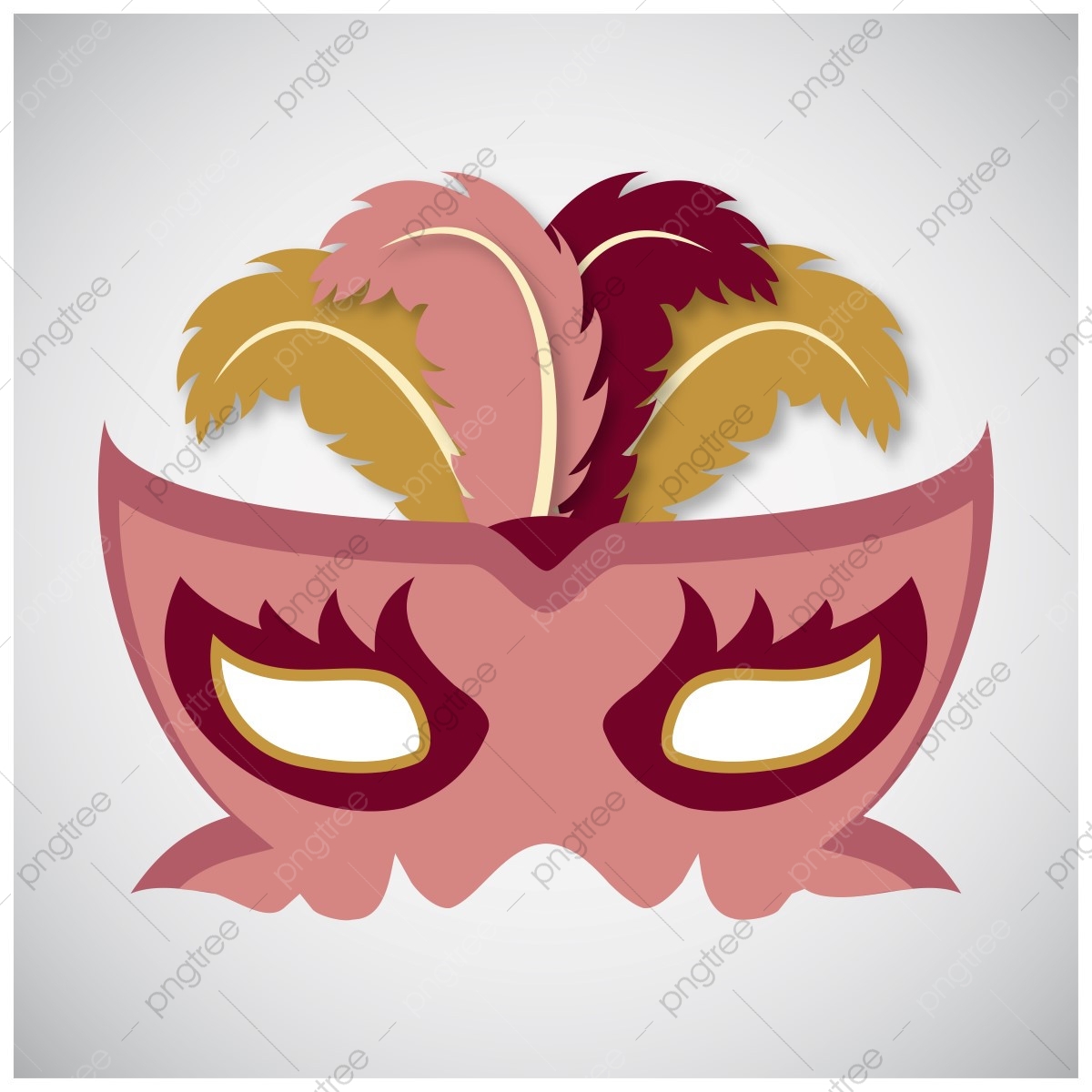 1200x1200 Carnival Mask Vector With Pink Background, Carnival, Background