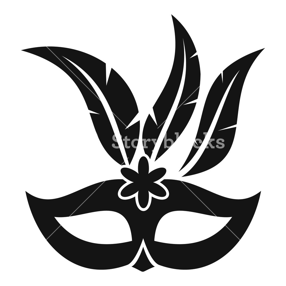 1000x1000 Carnival Mask Icon Simple Illustration Of Carnival Mask Vector