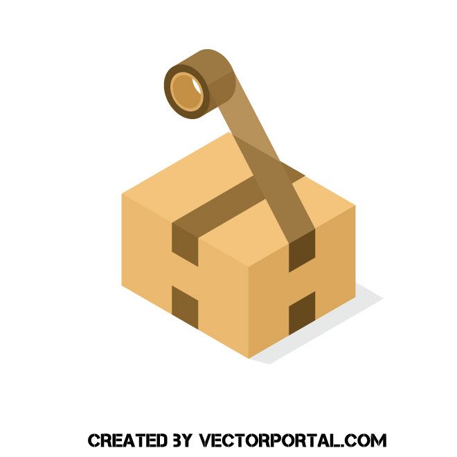 660x660 Packing A Cardboard Box Vector Image Various Vectors