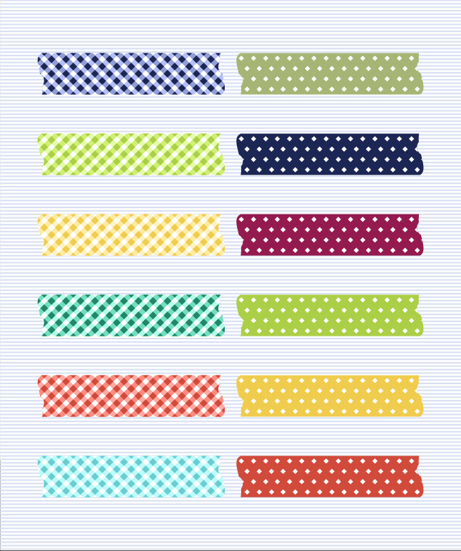 646x773 Free Vector Washi Tape Pack Vector Art Graphics