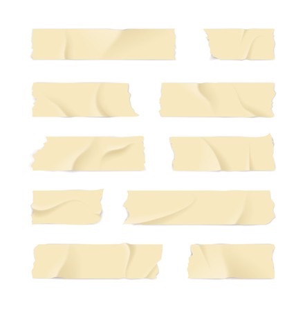 441x450 Realistic Detailed Adhesive Or Masking Tape Set Vector