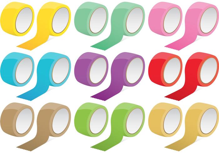 700x490 Colorful Tape Vectors