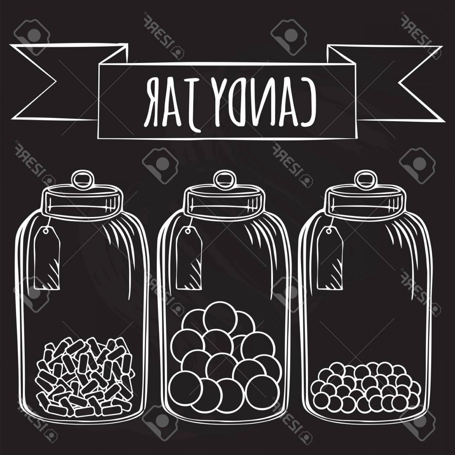 1560x1560 Photostock Vector Hand Drawn Outline Doodle Glass Candy Jar