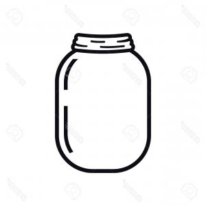 300x300 Photostock Vector Mason Jar Glass Rustic Can Icon Isolated