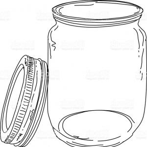 300x300 Photostock Vector Silhouette Glass Jar Decorative With Handle