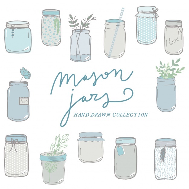 Mason Jars Hand Drawn Collection Vector Premium Download 626x626 Mason Jars Hand Drawn Collection Vector Premium Download