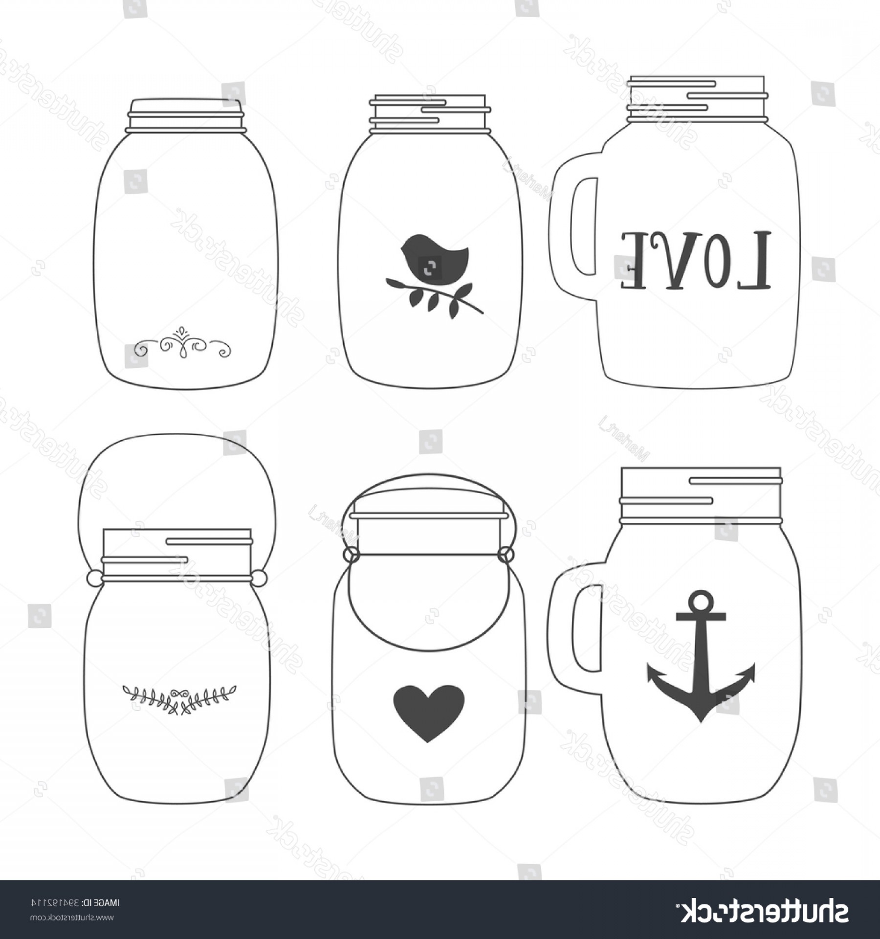 Mason Jar Vector at Vectorified.com | Collection of Mason Jar Vector ...