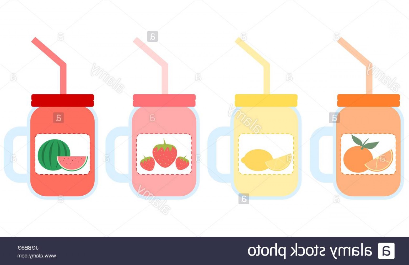 Stock Photo Fruit Smoothie In Mason Jar Vector Set Illustration 1560x1012 Stock Photo Fruit Smoothie In Mason Jar Vector Set Illustration