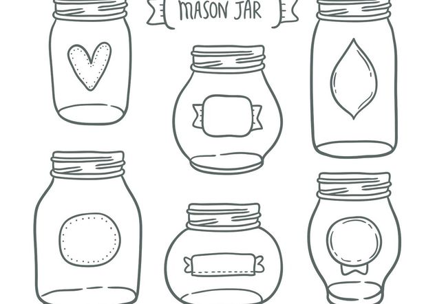 Mason Jar Vector Download at Vectorified.com | Collection of Mason Jar ...