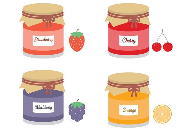 632x442 Free Mason Jars With Fruit Jams Vector Free Vector Download
