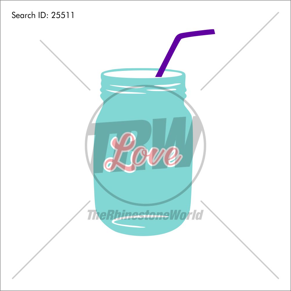 1002x1002 Love Mason Jar Vector Design