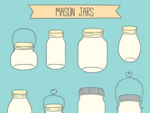 310x233 Free Cute Mason Jar Vector Pattern Free Vectors Ui Download