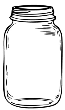 Mason Jar Clipart Black And White 216x366 Mason Jar Clipart Black And White