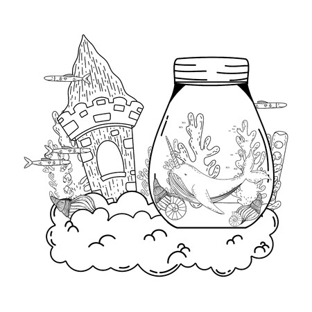 Cute Narval In Mason Jar Vector Illustration Design Royalty Free 450x450 Cute Narval In Mason Jar Vector Illustration Design Royalty Free