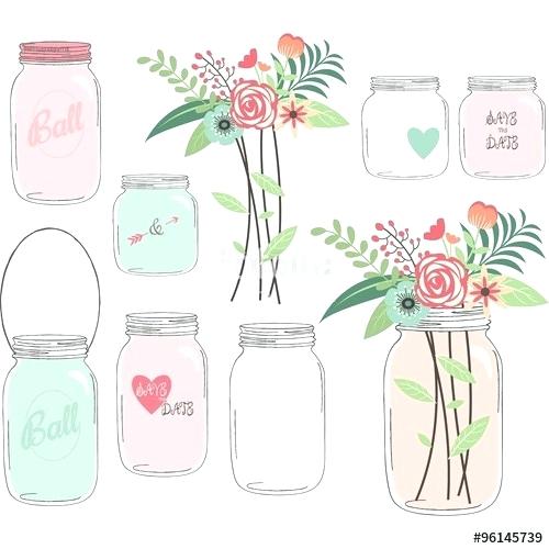 Mason Jar With Flowers Vector Free 500x500 Mason Jar With Flowers Vector Free