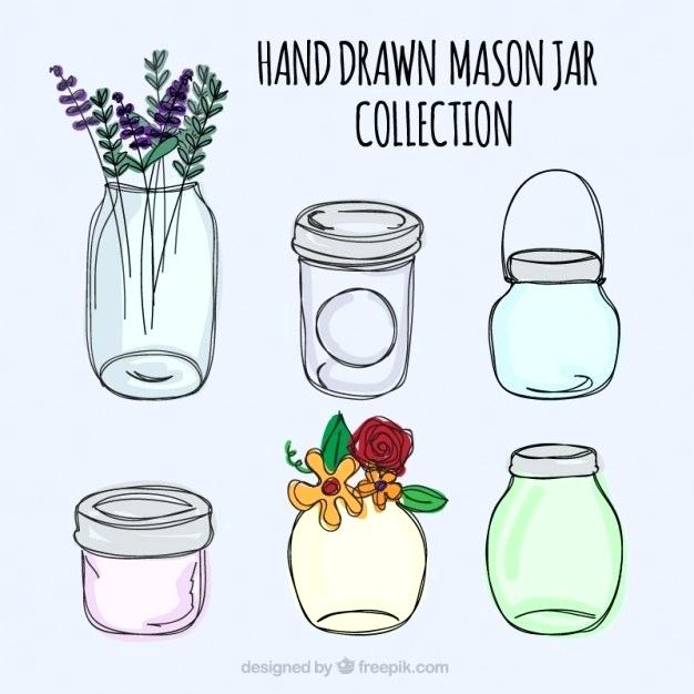 Vector Mason Jar With Flowers 626x626 Vector Mason Jar With Flowers