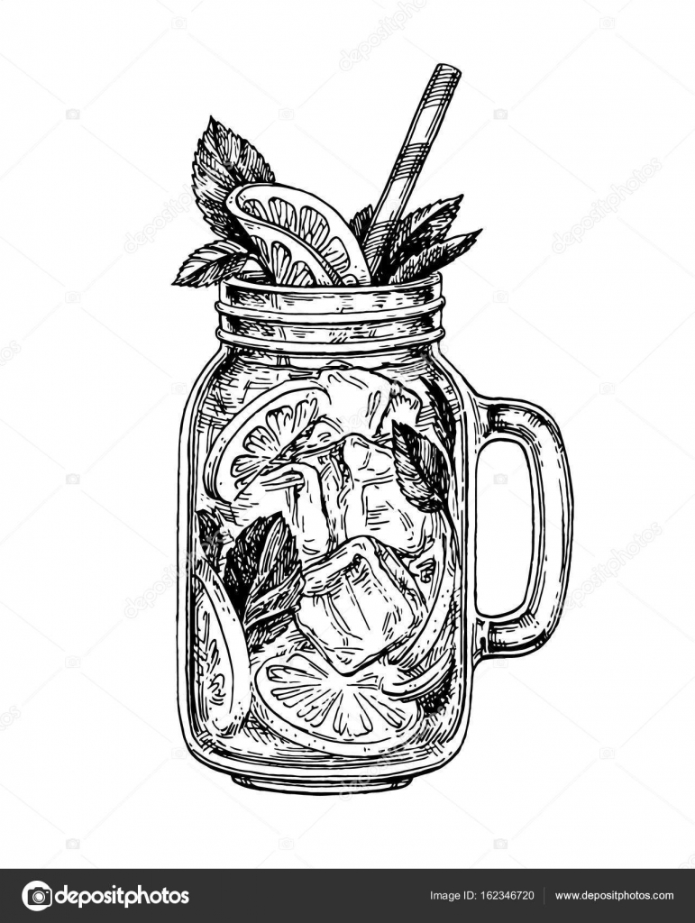 771x1024 Download Mason Jar Drink Vector Clipart Lemonade Mason Jar