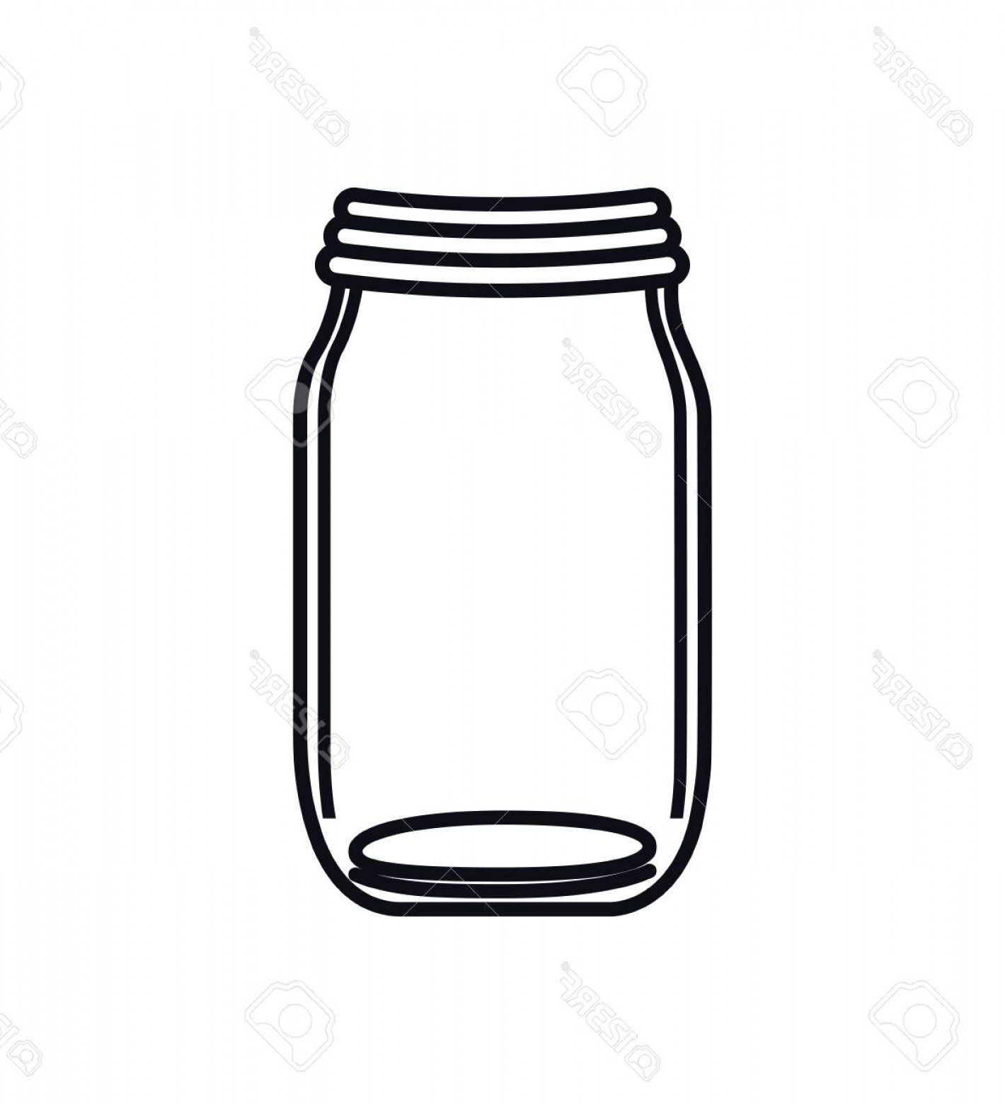 1420x1560 Photostock Vector Mason Jar Glass Rustic Can Icon Isolated