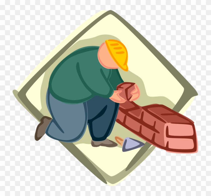 840x780 Vector Illustration Of Mason Bricklayer Construction