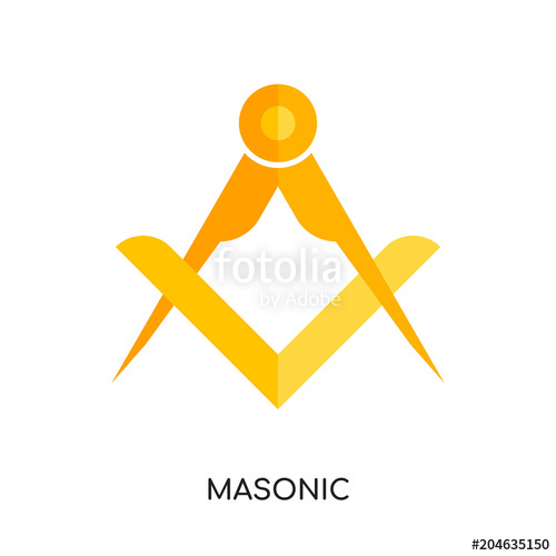 Masonic Logo Vector Icon Isolated On White Background, Colorful 500x500 Masonic Logo Vector Icon Isolated On White Background, Colorful