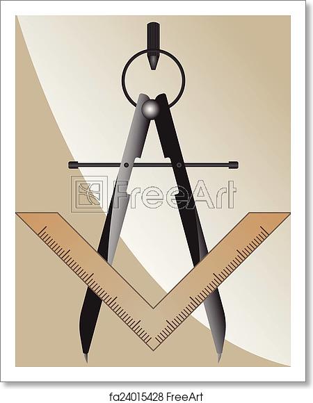 450x580 Free Art Print Of Freemasonry Symbol Vector Illustration