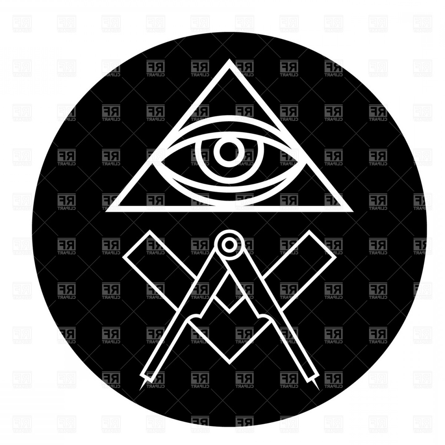 1440x1440 Masonic Eye Symbol Vector Clipart Geekchicpro