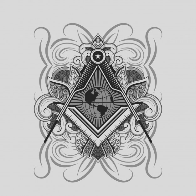 626x626 Masonic Square And Compass Symbol Vector Premium Download