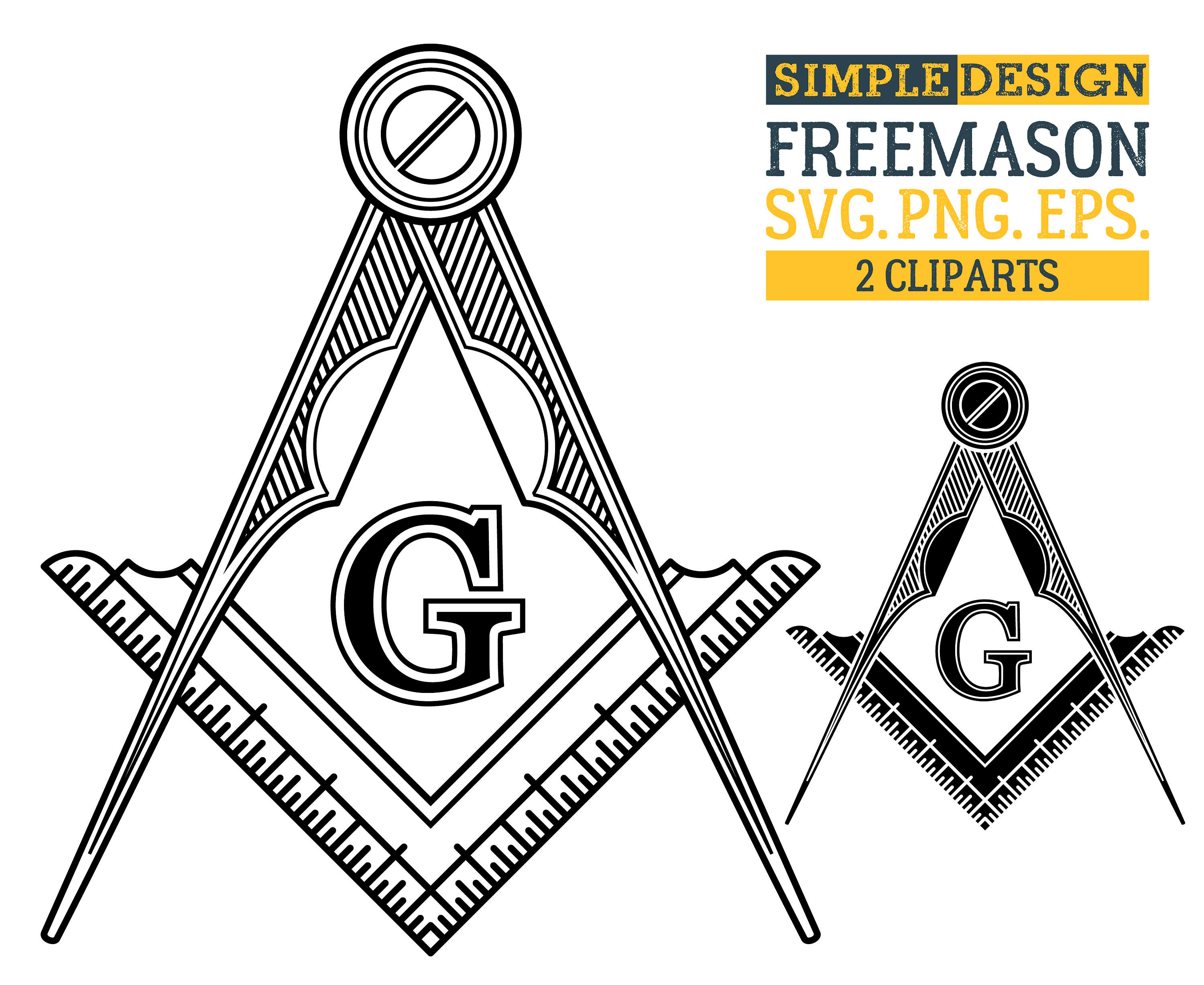 Masonic Emblem Svg Masons Symbol Free Vector Image In Ai And Eps | My ...