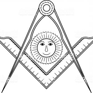 300x300 Stock Illustration Masonic Square Compass Symbol Mystic Occult