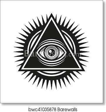 362x382 Masonic Symbol All Seeing Eye Inside Pyramid Triangle Icon