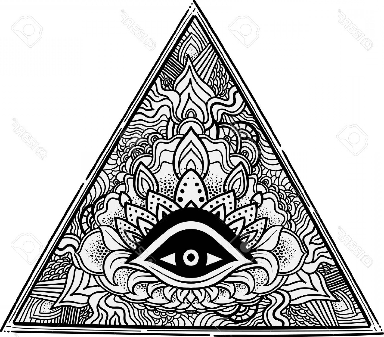 1560x1368 Photostock Vector Eye Of Providence Masonic Symbol All Seeing Eye