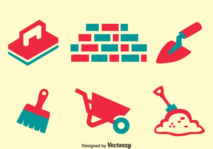 700x490 Masonry Element Icons Vector