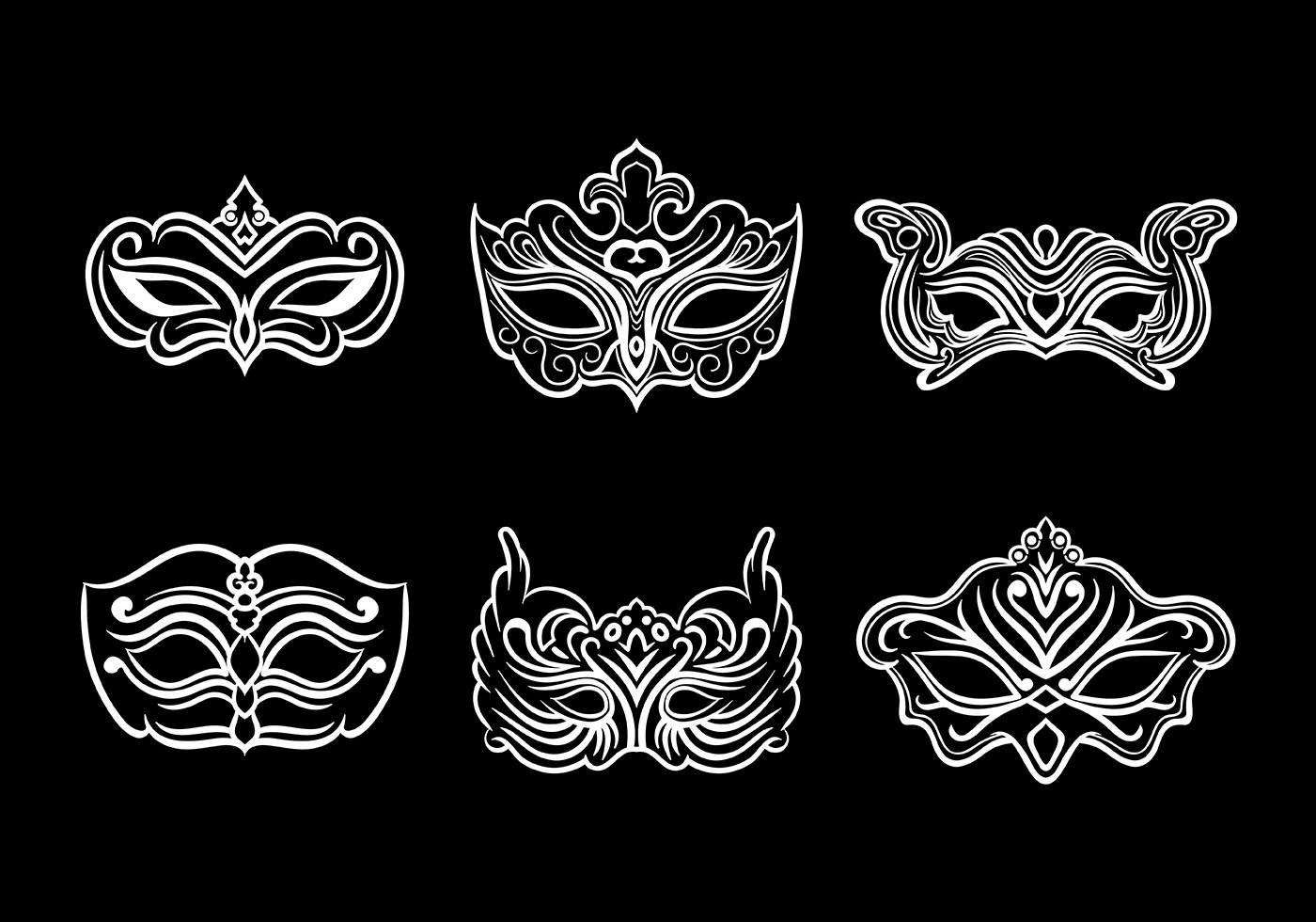 Venetian Mask Free Vector Art 1400x980 Venetian Mask Free Vector Art